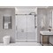 Anzzi Madam Series 76-in. x 60-in. Frameless Sliding Shower Door in Matte Black and Brushed Gold SD-AZ13-02MBBG - alternate 1